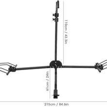 Hitch Mounted Bike Rack, 80lb Rear Bicycle Carrier Racks Iron Hitch Mounted Carrier Trailer Tow Bike Holder Hitch Mount Bike Stand for 20 ‑ 26in Tires