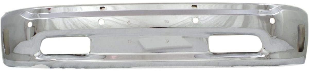 Front Lower Bumper For 14-2016 Ram 1500 Chrome Steel w/foglight & sensor holes
