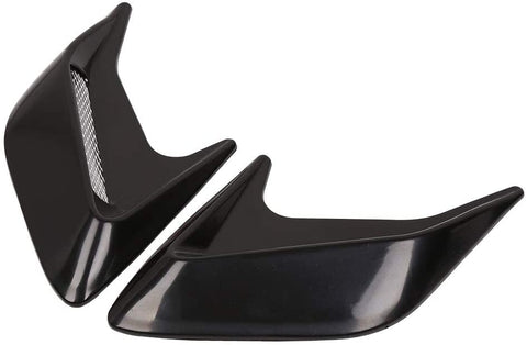 X AUTOHAUX 2 Pcs Car Decorative Air Flow Scoop Hood Vent Bonnet Sticker Black