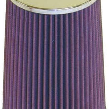 K&N Universal Clamp-On Air Filter: High Performance, Premium, Washable, Replacement Filter: Flange Diameter: 3.25 In, Filter Height: 8 In, Flange Length: 0.625 In, Shape: Round Tapered, RF-1025