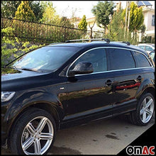 OMAC Silver Aluminum Roof Top Wing Bar Cross Bars Cargo Rack - Luggage, Ski, Kayak Carrier | 165 LBS / 75 KG Load Capacity - Set 2 Pcs | Fits Audi Q7 (4L) 2007-2015