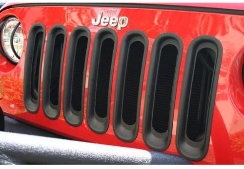 Rugged Ridge 11306.30 Grille Insert Kit, Black; 07-18 Jeep Wrangler JK (Grille Insert)