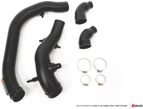 AMS Turbo Inlet Tubes Black Compatible with 2017-2018 Ford Raptor F150 F-150 3.5L Ecoboost