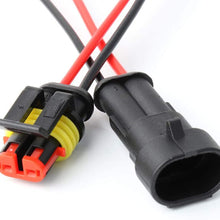 10 Kit 2 Pin Way Car Waterproof Electrical Connector Plug with 10cm Wire 17 AWG Marine, Real Conductor 1.2mm / 17 AWG Wire Match 16 18 AWG Electrical Wire