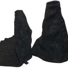 for 05-09 Subaru Legacy LGT Shift and E Brake Boots Black Suede Black Stitch