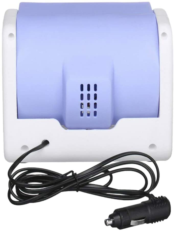 Garneck 24V Electric Car Dash Fan with Cigarette Lighter Plug for Auto Vehicle Portable Cooling Fan for Home Office White Purple