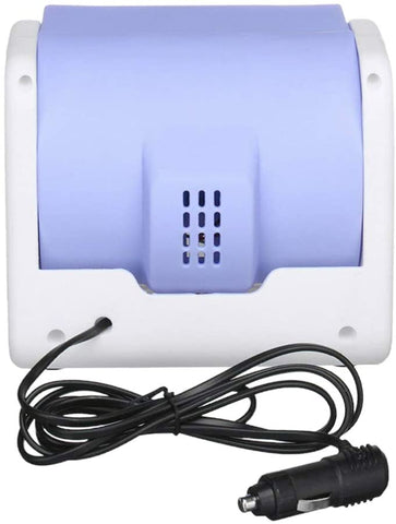 Garneck 24V Electric Car Dash Fan with Cigarette Lighter Plug for Auto Vehicle Portable Cooling Fan for Home Office White Purple