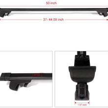 ROADFAR Roof Rack Aluminum 50" Top Rail Carries Luggage Carrier Fit for 2007-2011 for Jeep Patriot Sport Utility 4-door Baggage Rail Crossbars with Lock