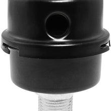 WHYHKJ 1/2" Thread 20mm Air Compressor Parts Metal Air Compressor Intake Filter Noise Muffler Silencer, Black