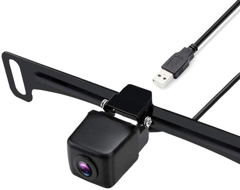 Wireless Digital License Plate Backup Camera, HD 720P Car WiFi Rear View Reverse Camera, Super Wide View Angle Night Vision Waterproof, USB 5V Vehicles Cam for iPhone, iPad or Andriod Devices