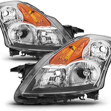 Fits 2007 2008 2009 Altima Sedan Driver & Passenger Both Side Halogen Headlights Headlamps Chrome