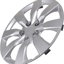 BDK Wheel Guards – (4 Pack) Hubcaps for Car Accessories Wheel Covers Snap Clip-On Auto Tire Rim Replacement for 16 inch Wheels 16” Hub Caps (Medium Spokes)