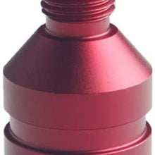 DEWHEL Custom Aluminum Universal Shift knob Shifter Adapter for Non Threaded Shifters BMW Mini M12X1.25 (Red)