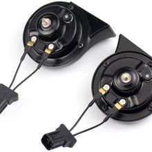 FARBIN Waterproof Auto Horn 12V Car Horn Loud Dual-Tone Electric Snail Horn Kit with 2Pcs Adapter Wiring Harness Pigtail Socket for BUICK