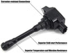 Ignition Coil Set of 4 Pack for Altima Cube Pathfinder NV200 Rogue Sentra Urvan Versa, QX60 Replace 22448-1KT1A UF549