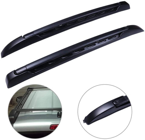 cciyu Cargo Racks for Toyota Tacoma Double Cab 2005-2019 Rooftop Luggage Canoe Kayak Carrier Rack Black Roof Rack Cross Bar - Fits Double Cab Models ONLY