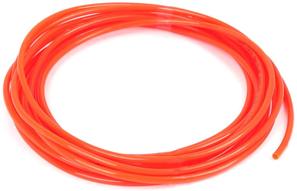 X AUTOHAUX 5 Meter 16.40ft Red Polyurethane PU Air Hose Pipe Tubing 4mm OD 2.5mm ID for Car