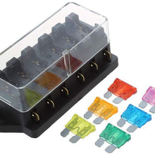 6 Way Fuse Holder Box Car Vehicle Circuit Blade Block With Fuse Block Car Electronics Accessories Auto Replacement