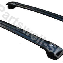 YiXi-Partswell 2Pcs Lockable Roof Rack Cross Bars Crossbar Baggage Luggage Rack Fit for Nissan X-Trail Rogue 2014-2020 - Black