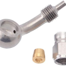 MSJFUBANGBM AN3 10mm Stainless Steel Brake Hose Fitting Ends Adapter for Car Auto Motorcycle (Color : V)