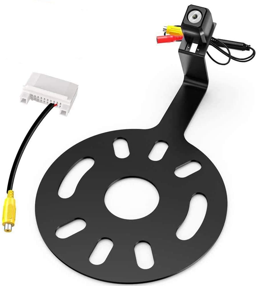 Backup Camera for Jeep Wrangler JK 2007-2018 Spare Tire Adjustable Mount Reverse Parking Aftermarket Camera with Radio Input RCA Harness AV Cable