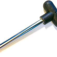 Pin, Tensile - 3/8" Diameter | 3-3/4" Locking Space || Round Black Plastic T Knob | Universal Weight Stack Replacement SELECTOR Key -| Detent Hitch PINS || Chrome Plated Steel Shaft | by SBD