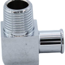 Billet Aluminum 90Degree Deg Heater Hose Fitting 5/8 1/2" Npt Sb Bb Billet Aluminum Heater Hose Fitting