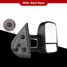 TUPARTS Tow Mirrors Fits For 2007-2014 Chevy Tahoe,GMC Yukon/Yukon XL Denali Towing Mirrors Power Heated No Turn Signal Light Black Textured Manual Telescoping