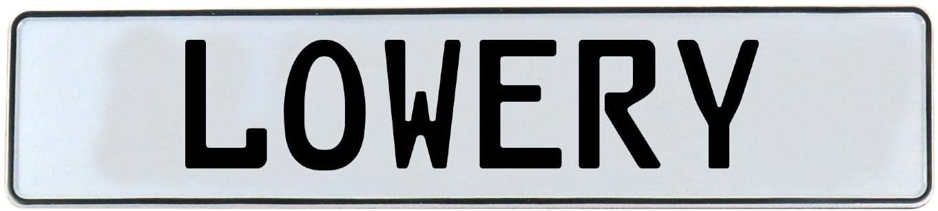 Vintage Parts 683576 Vintage Parts 683576 Lowery White Stamped Aluminum Street Sign Mancave Wall Art, 1 Pack