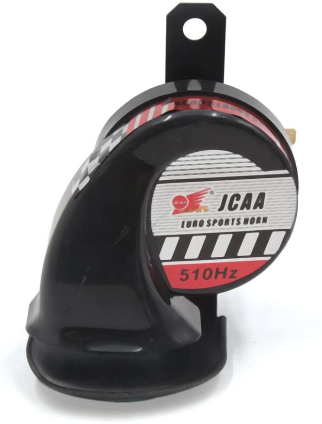 uxcell Black Plastic DC 12V 110dB 510Hz Motorcycle Snail Shape Air Horn Universal