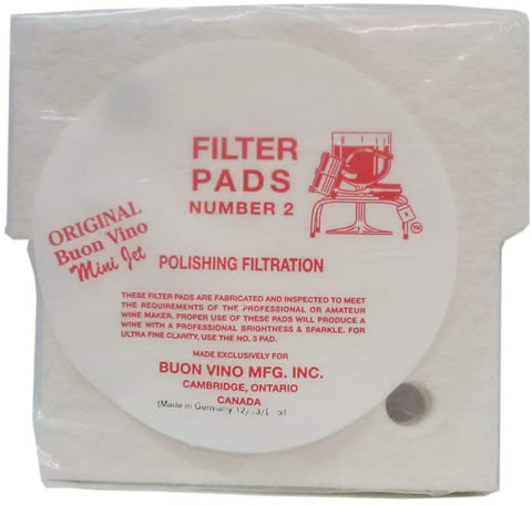 Mini Jet Filter Pads 2 Polish 1.8 - 2.5 micron 10 Sets of 3