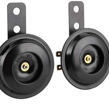Dingln 2Pcs Universial Motorcycle Horn Waterproof 12V 105db Round Speaker for Most Scooters/Mopeds/ATVs