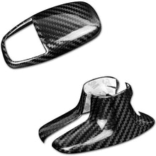 AIRSPEED Red Carbon Fiber Car Gear Shift Knob Cover Handle Sticker Interior Trim for Dodge Challenger Charger 2015-2019 Accessories (3pcs)