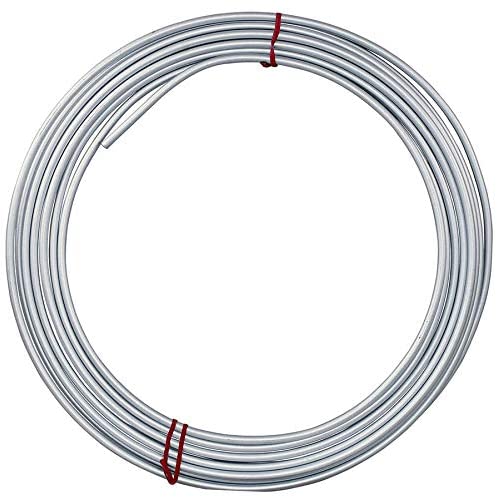 4LIFETIMELINES Galvanized Steel Brake, Fuel, Transmission Line Tubing Coil, 1/4 x 25