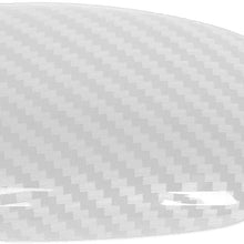 ToolEpic for Dodge Challenger Charger Durango Accessories 2015-2020 - Gear Shift Knob Trim Cover- ABS Plastic with Carbon Fiber Paint Surface, Perfect for Decoration - White Clearcoat