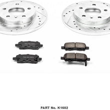 Power Stop K1602 Rear Brake Kit with Drilled/Slotted Brake Rotors and Z23 Evolution Ceramic Brake Pads