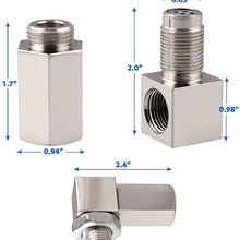 90 Degree Oxygen O2 Sensor Socket Real Mini Catalytic Converter with 201 Stainless M18