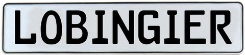 Vintage Parts 682233 Vintage Parts 682233 Lobingier White Stamped Aluminum Street Sign Mancave Wall Art, 1 Pack
