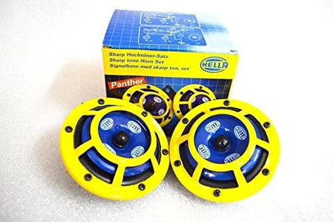 RS Vintage Parts EBY0829 Hella Twin Supertone Horn Kit 003399801 Real Hella Yellow Tx Pa Ny Ok