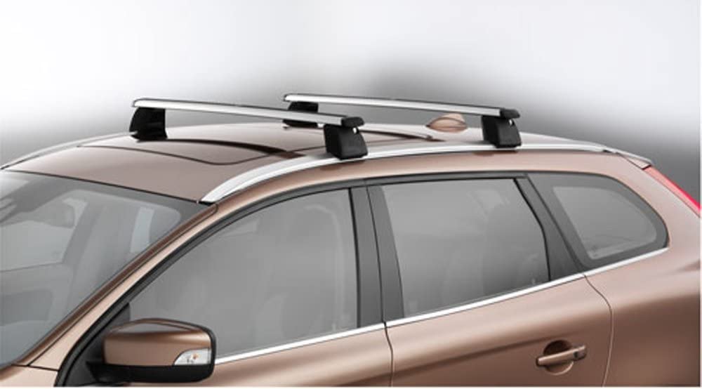 Genuine Volvo Aluminum Load Bars for XC60 2009-2017. Set of 2 with hardware and locks