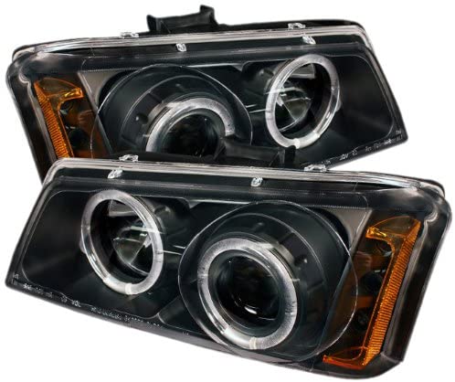 Spyder Auto PRO-YD-CS03-AM-BK Chevy Silverado 1500/2500/3500 Black Halo LED Projector Headlight with Replaceable LEDs