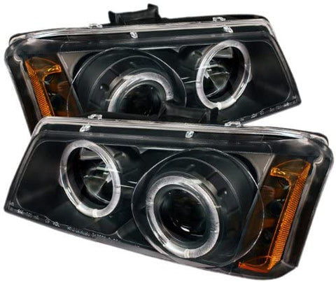 Spyder Auto PRO-YD-CS03-AM-BK Chevy Silverado 1500/2500/3500 Black Halo LED Projector Headlight with Replaceable LEDs