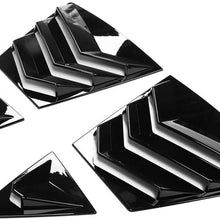 IKON MOTORSPORTS | Window Louvers Compatible With 20-21 Toyota Corolla Sedan | Carbon Fiber Print CFL Rear Window Louver 4Pc Set