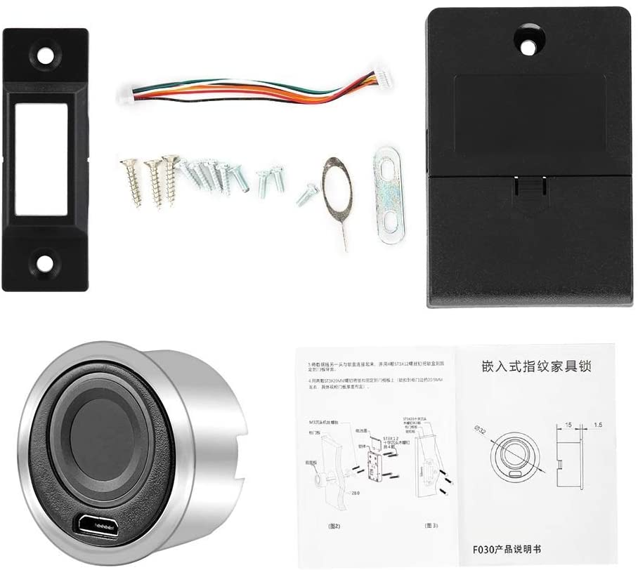 Fingerprint Lock Full Automatic Semiconductor Keyless Suitable for Wooden Box Furniture Drawer Fingerprint Locks