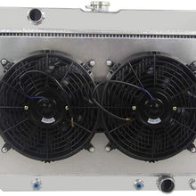OzCoolingParts Pro 3 Row Core All Aluminum Radiator + 2 x 12" Fan w/Shroud Kit for 1963-1968 64 65 66 67 Chevy Bel-Air/Impala/Biscayne/Caprice, Many Chevy GM Cars