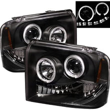Spyder 5010544 Ford F250/350/450 Super Duty 05-07 Projector Headlights - LED Halo- LED (Replaceable LEDs) - Black - High H1 (Included) - Low H1 (Included)