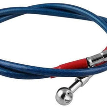 SHOUNAO 960mm M10 Motocycle ATV Aluminum Flex Hydraulic Brake Clutch Reinforced Oil Hose Line Pipe Racing Bike (Color : Blue)