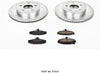 Power Stop K1531 Rear Z23 Carbon Fiber Brake Pads with Drilled & Slotted Brake Rotors Kit