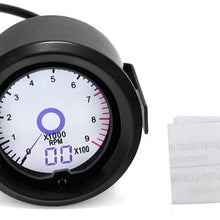 XinQuan Wang 2" 52mm 12V Car Auto Tachometer Gauge 0-8000RPM Car RPM Meter White Led Lighting RPM Gauge YC101429 Auto Gauge