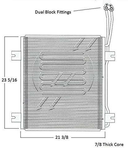 FleetCooling 2508698C91 - New International Navistar Condenser